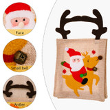 Christmas Decoration Riding Deer Tote Bag Kids Candy Cartoon Gift Bag, Style: Striped Odl Man