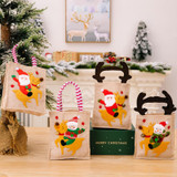 Christmas Decoration Riding Deer Tote Bag Kids Candy Cartoon Gift Bag, Style: Striped Odl Man