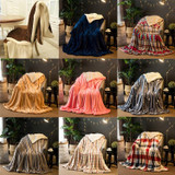 Winter Sofa Blanket Double Thick Cashmere Coral Fleece Ofice Nap Blanket, Size:1.5x2m(Camel)