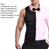 Men Slimming Body Shaper Vest Underwear, Size: XXL(White)