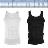 Men Slimming Body Shaper Vest Underwear, Size: XXL(White)