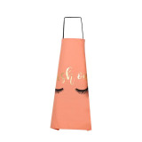 Gilding Eyelash Pattern Lovely Household Cooking Kitchen Cotton Apron(Skin Pink)