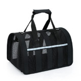 Foldable Mesh Breathable Pets Go Out Portable Diagonal Carrying Bag, Size:L(Black)