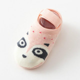 Baby Socks Newborn Cartoon Terry Cotton Children Autumn Winter Non-slip Socks, Size:M(Pink Dog)