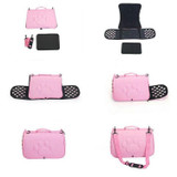 Cats and Dogs Go Out Portable Breathable Foldable EVA Pet Bag, Size:522728cm(Pink)