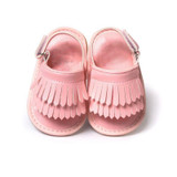 Casual Fashion PU Fringed Baby Sandals, Size:12cm/83g(Golden Cloth Bottom)