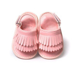 Casual Fashion PU Fringed Baby Sandals, Size:11cm/76g(Golden Cloth Bottom)