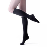 Unisex Shaping Elastic Socks Secondary Tube Decompression Varicose Stockings, Size:L(Black Color - Cover Toe)