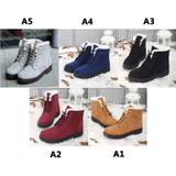 Ladies Cotton Shoes Plus Velvet Snow Boots, Size:36(Gray)