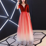 Meeting Ladies  Female Bride Wedding Party Dress, Size:XS(Red)