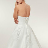 Vintage Lace Slim Slimming Tube Top Long Trailing Wedding Dress, Size:L(White)