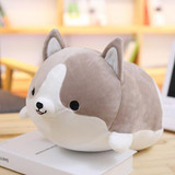 30-60cm Cute Corgi Dog Plush Toy Lovely Christmas Gift for Kids Stuffed Soft Animal Cartoon Pillow Valentine Present, Height:60CM(Gray)