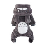 Pet Coral Fleece Costume Cute Chinchillas Dog Warm Coat, Size:XL(Gray)