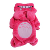 Pet Coral Fleece Costume Cute Chinchillas Dog Warm Coat, Size:M(Pink)