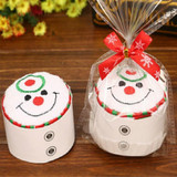 Christmas Creative Cake Towel Gift Washcloth Christmas Cute Towel Presents(Snowman)