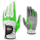 PGM Golf Microfiber Single Non-slip Left Hand Gloves for Men(Color:White Green Size:XL)