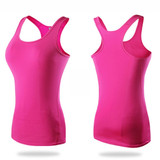 Tight Training Yoga Running Fitness Quick Dry Sports Vest (Color:Rose Red Size:M)