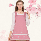 Square Collar Radiation Protection Maternity Dress (Color:Pink Size:L)