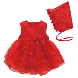 Baby Sleeveless Mesh Dress (Color:Pink Size:6M)