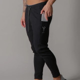 LYFT Stretch Slim Sports Trousers Sweatpants For Men (Color:Dark Hemp Gray Size:XXXL)