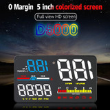 D5000 OBD2 5 inch Vehicle-mounted Head Up Display Security System, Support Car Speed / Engine Revolving Speed Display / Water Temperature / Battery Voltage / Detection and Elimination Fault Code