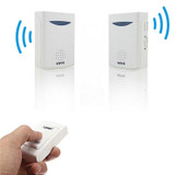 VOYE V006B2 Wireless Remote Control Chime Door Bell with Double-Receiver(White)