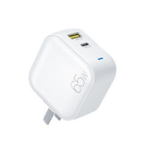 WK WP-U113 GaN 65W Dual USB Fast Charger Power Adapter, US Plug