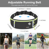 HAWEEL Running Belt Waist Fanny Pack Bag Sports Waterproof Waist Phone Pocket(Black)