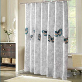 Butterfly Waterproof Polyester Shower Washable Bathroom Curtains, Size:120x180cm