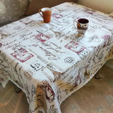 Eiffel Tower Cotton Linen Tablecloth Multi-purpose Universal Coffee Table Dustproof Cover, Size:90x90cm