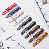 14mm Calf Leather Watch Band(White)