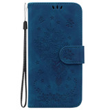 For Xiaomi Poco F5 Pro / Redmi K60 Butterfly Rose Embossed Leather Phone Case(Blue)