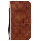 For Realme 10 4G Double 8-shaped Embossed Leather Phone Case(Brown)