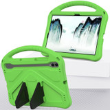 For Samsung Galaxy Tab S7 T870 EVA Shockproof Tablet Case with Holder(Green)