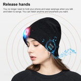 Outdoor Night Running Night Fishing LED Light Illumination Bluetooth 5.0 Knitted Hat (Grey)