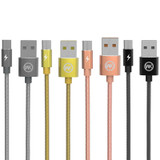 WK WDC-013m 2.4A Micro USB Kingkong Fast Charging Data Cable, Length: 1m(Silver)