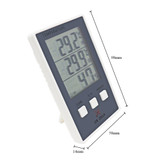 CX-201A LCD Digital Weather Station Thermometer Hygrometer Indoor  Outdoor Temperature Humidity Meter with Temperature Sensor