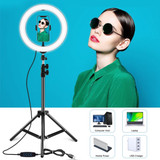 PULUZ 10.2 inch 26cm LED Ring Light  + 1.1m Tripod Mount Vlogging Video Light  Live Broadcast Kits