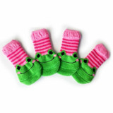2 Pairs Cute Puppy Dogs Pet Knitted Anti-slip Socks, Size:M (Frog)