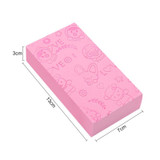 Baby Shower Spa Bath Square Sponge Body Cleaning Scrub(Pink)