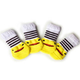2 Pairs Cute Puppy Dogs Pet Knitted Anti-slip Socks, Size:S (Duckling)