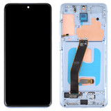 Original Dynamic AMOLED Material LCD Screen and Digitizer Full Assembly with Frame for Samsung Galaxy S20 4G SM-G980(Blue)