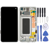 Original Super AMOLED LCD Screen With Digitizer Full Assembly with Frame (Silver)