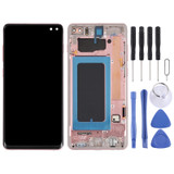 Original Super AMOLED LCD Screen for Samsung Galaxy S10+ Digitizer Full Assembly with Frame (Pink)