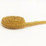 WG000108 Polyester Silk Centipede Shape Lace Belt DIY Clothing Accessories, Length: 50m, Width: 0.8cm(Gold)