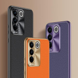For vivo S16 / S16 Pro Litchi Texture Genuine Leather Phone Case(Black)