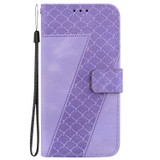 For Realme 10 Pro 5G 7-shaped Embossed Leather Phone Case(Purple)