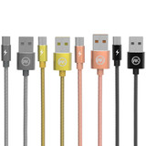 WK WDC-013m 2.4A Micro USB Kingkong Fast Charging Data Cable, Length: 1m(Gold)