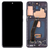 Original Dynamic AMOLED Material LCD Screen and Digitizer Full Assembly with Frame for Galaxy S20 4G SM-G980(Black)