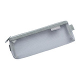 Nylon Simple Transparent Mesh Pencil Case Office School Supplies(Small Grey)